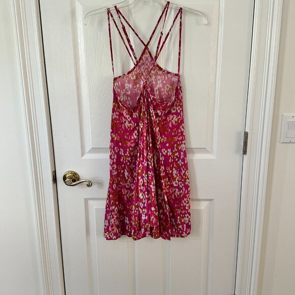 Anthropologie Pink and Orange Backless Dress - Picture 2 of 6